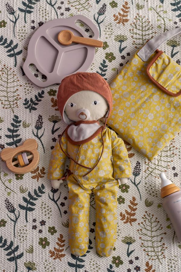 Bloomingville Mini Nalle Doll, Brown, Cotton
