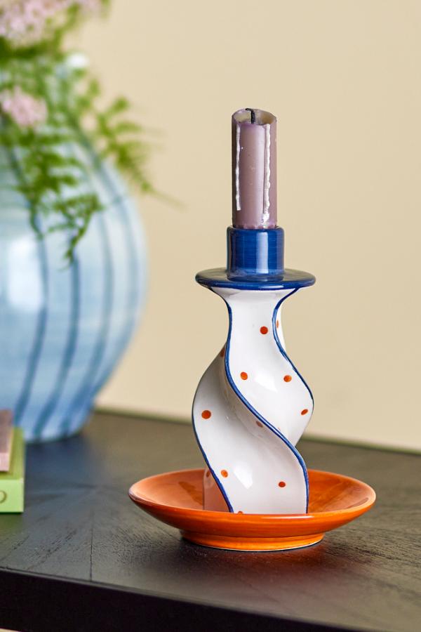 Bloomingville Kairi Candle Holder, Multi, Stoneware