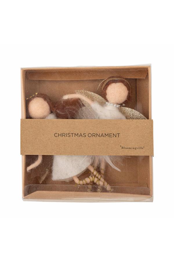 Bloomingville Liuka Ornament, White, Wool