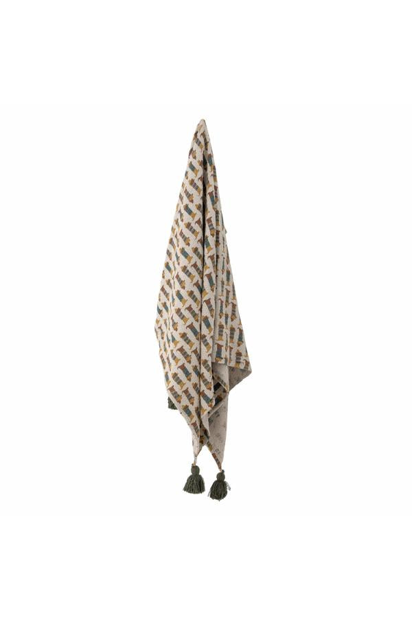 Bloomingville Mini Charlie Throw, Multi, Recycled Cotton