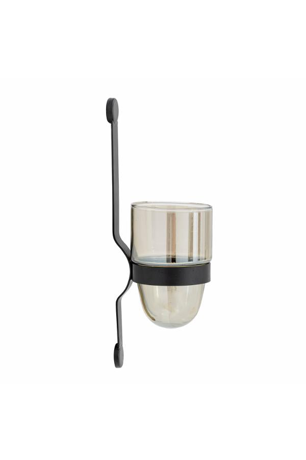 Bloomingville Jasmina Wall Votive, Black, Glass