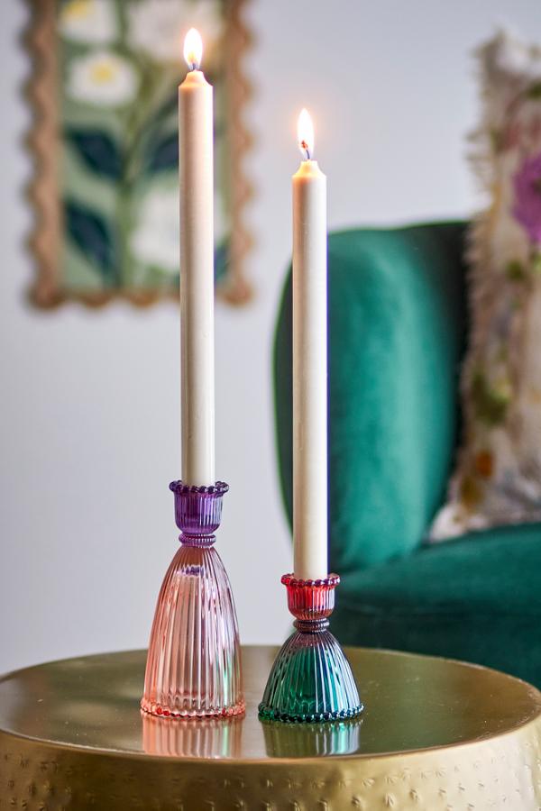Creative Collection Shilo Candle Holder, Multi, Glass