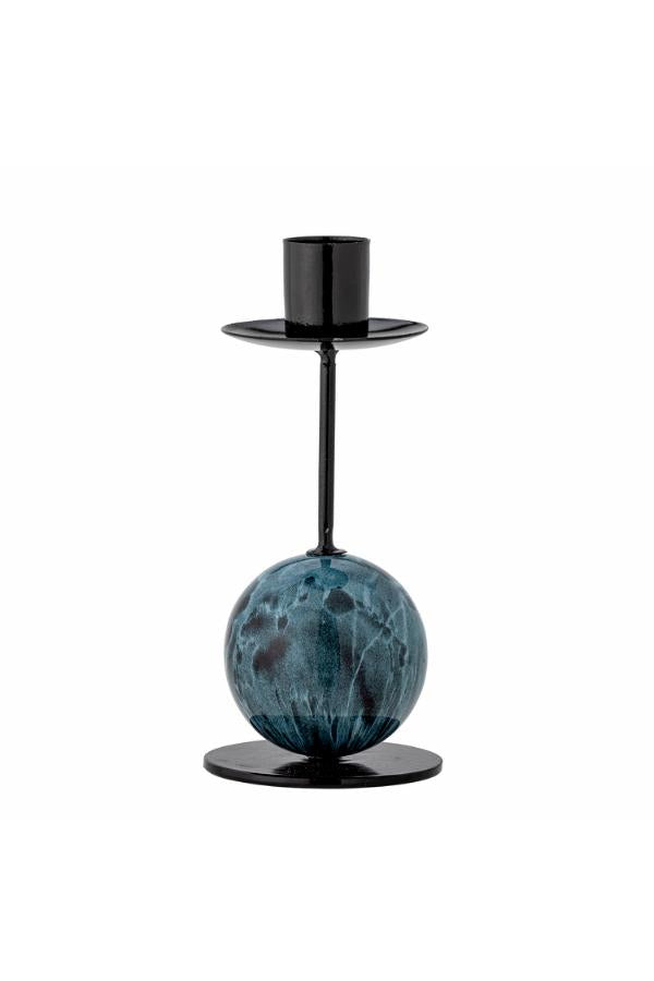 Bloomingville Jayda Candle Holder, Blue, Iron