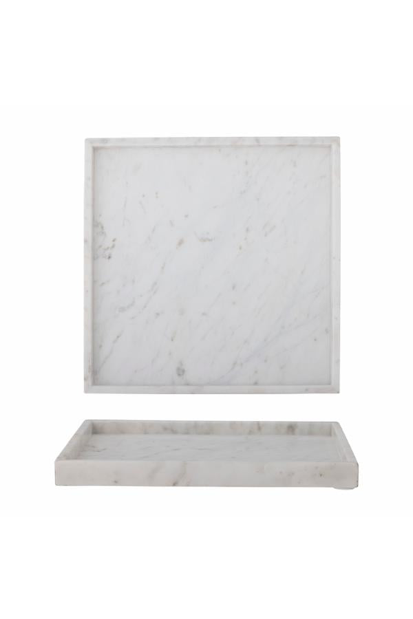 Bloomingville Majsa Tray, White, Marble