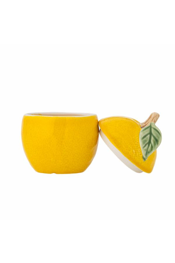 Creative Collection Limone Jar w/Lid, Yellow, Stoneware
