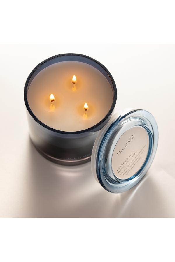 Illume Hidden Lake Statement Glass Candle, Blue,