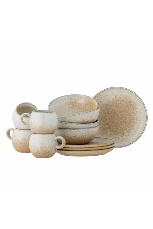 Bloomingville Paula Breakfast Set, Nature, Stoneware