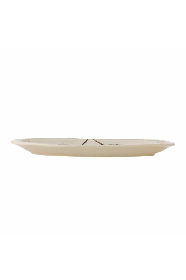 Creative Collection Aubrin Serving Plate, Nature, Stoneware