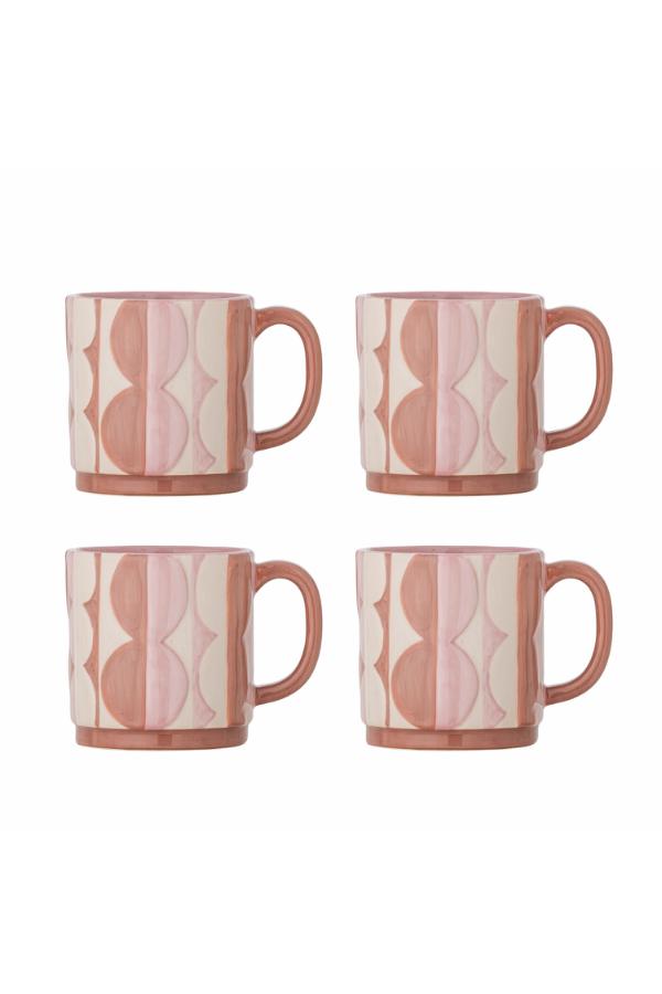 Bloomingville Saul Mug, Rose, Stoneware