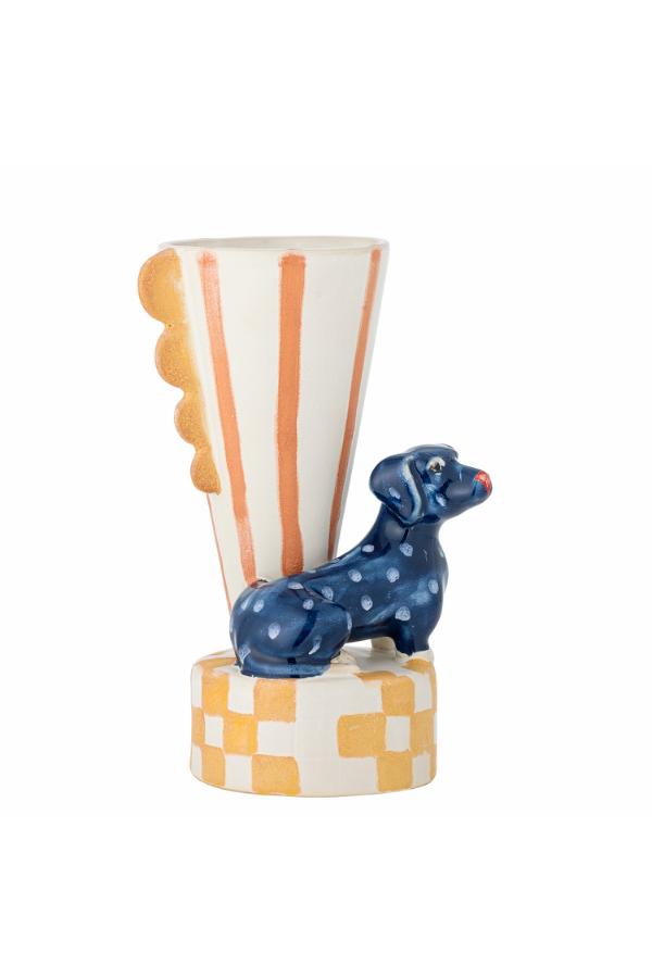 Bloomingville Dachsy Vase, Multi, Stoneware