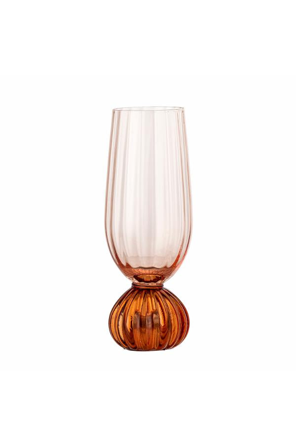 Bloomingville Taurin Champagne Glass, Rose, Glass