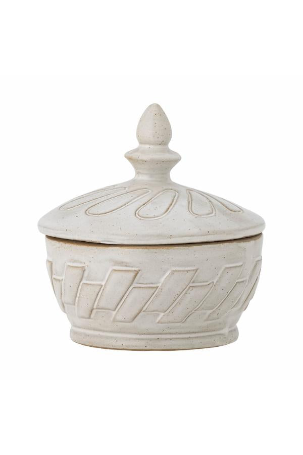 Bloomingville Pauline Jar w/Lid, Nature, Stoneware