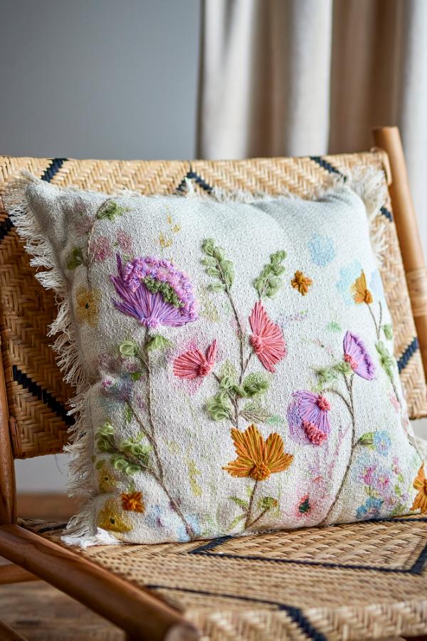 Creative Collection Pogni Cushion, Nature, Cotton