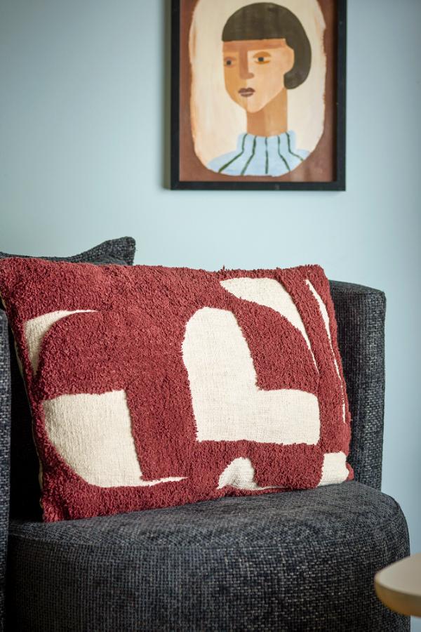 Bloomingville Olica Cushion, Red, Cotton OEKO-TEX®