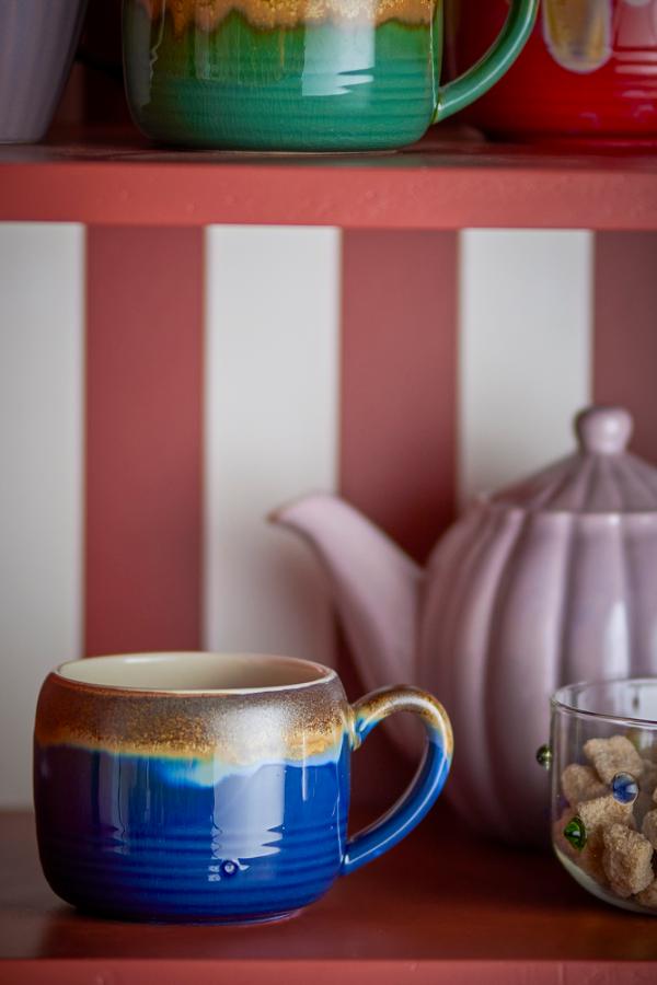 Bloomingville Sheen Cup, Blue, Stoneware