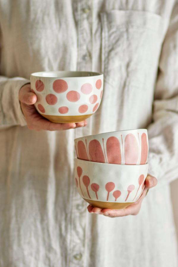 Creative Collection Linora Bowl, Rose, Stoneware