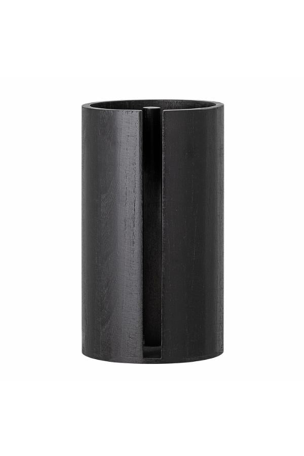 Bloomingville Celian Kitchen Paper Stand, Black, Paulownia