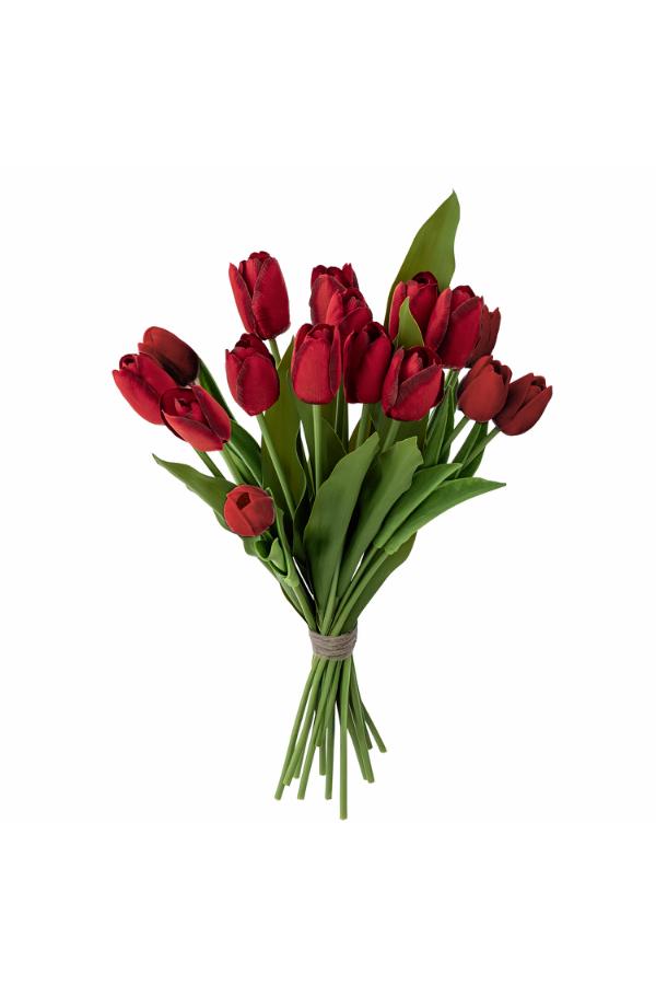 Bloomingville Tulip Bouquet, Red, Artificial Flowers
