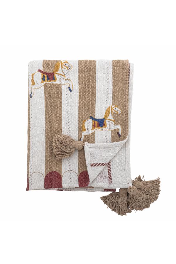 Bloomingville Merry-go-round Throw, Multi, Recycled Cotton
