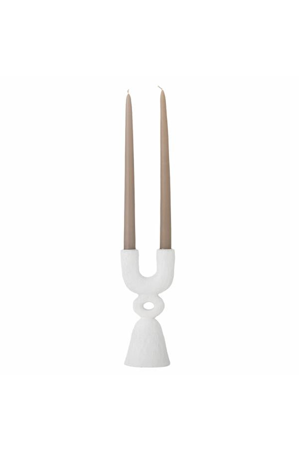 Bloomingville Syra Candle Holder, White, Polyresin