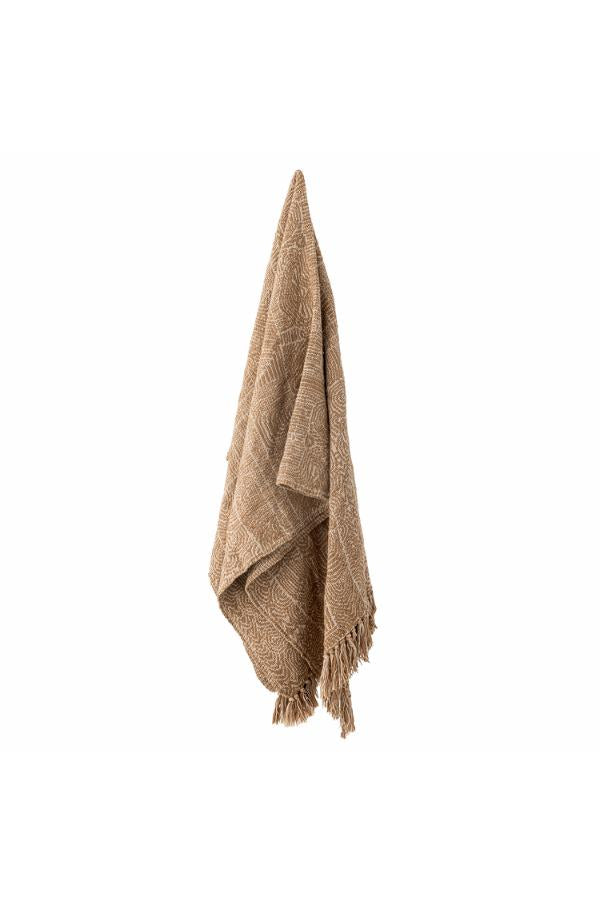 Bloomingville Bresso Throw, Brown, Recycled Cotton