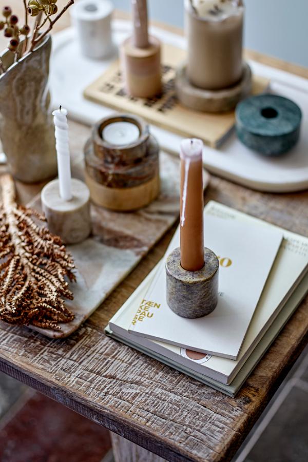 Bloomingville Dalin Votive & Candle Holder, Brown, Sandstone