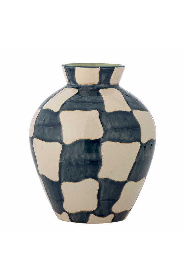 Bloomingville Check Vase, Multi, Stoneware