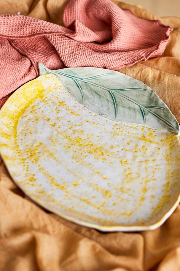 Creative Collection Hadden Serving Plate, Yellow, Stoneware