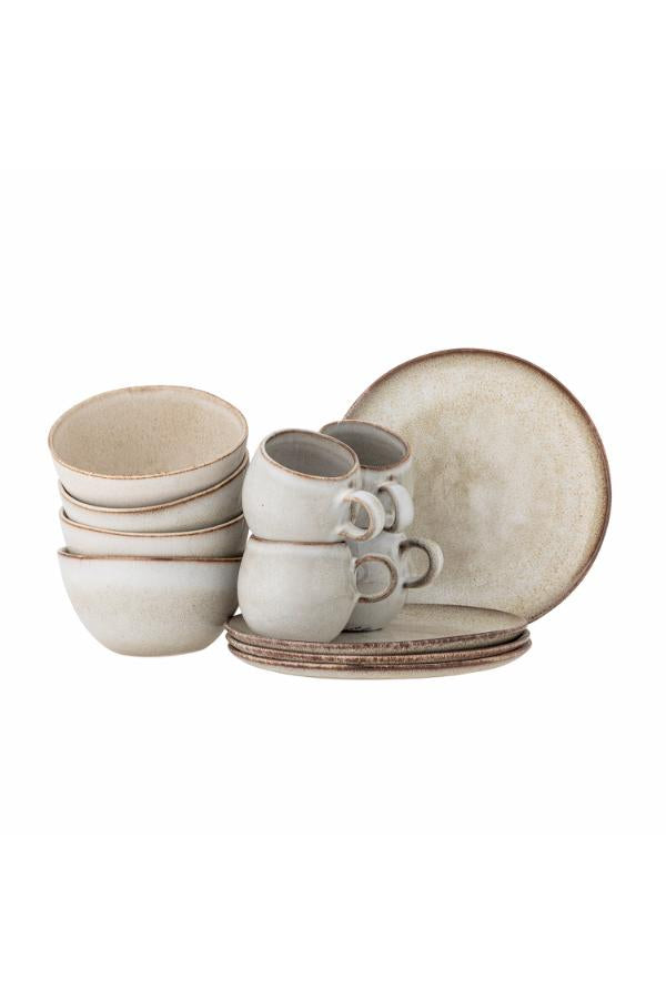 Bloomingville Sandrine Breakfast Set, Nature, Stoneware