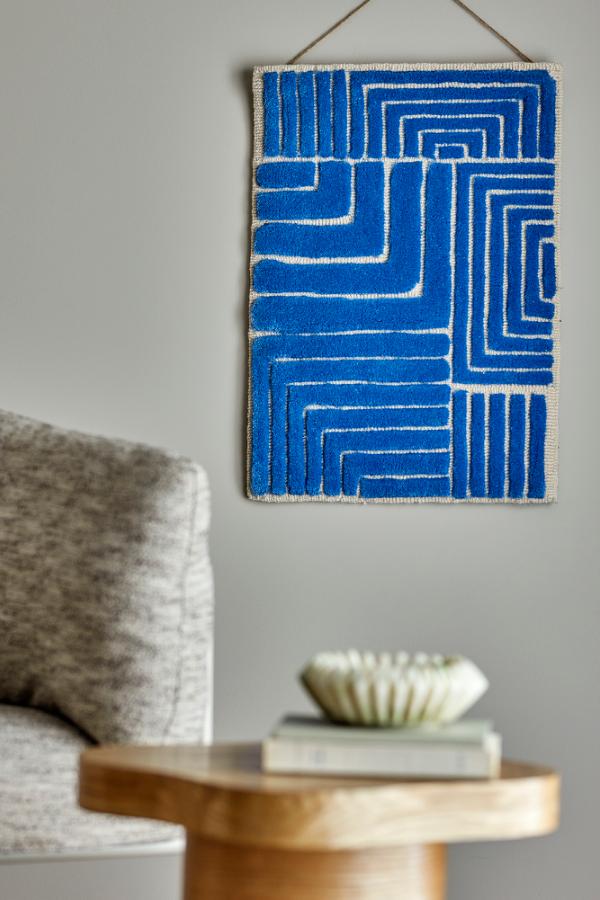 Bloomingville Velva Wall Decor, Blue, Wool OEKO-TEX®