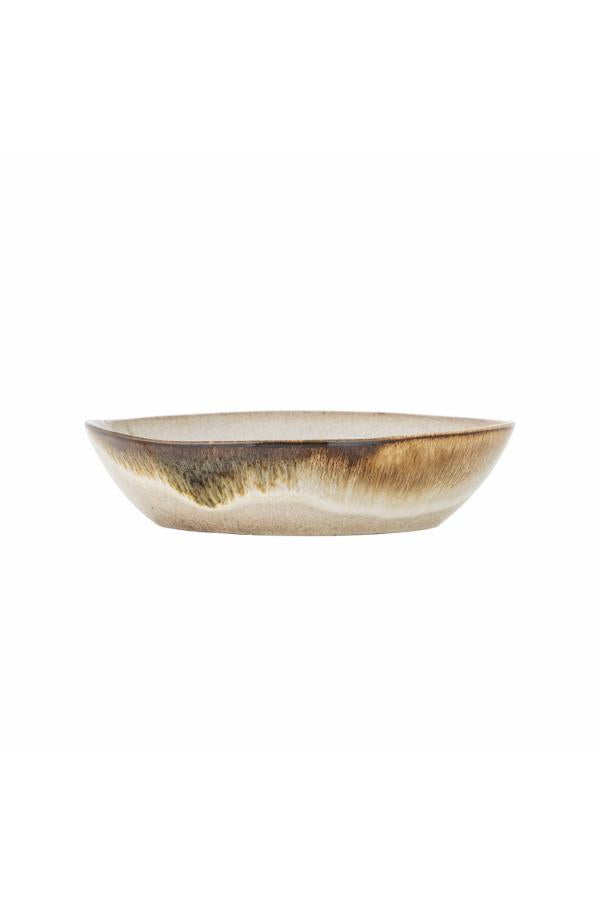 Bloomingville Jules Plate Deep, Green, Stoneware