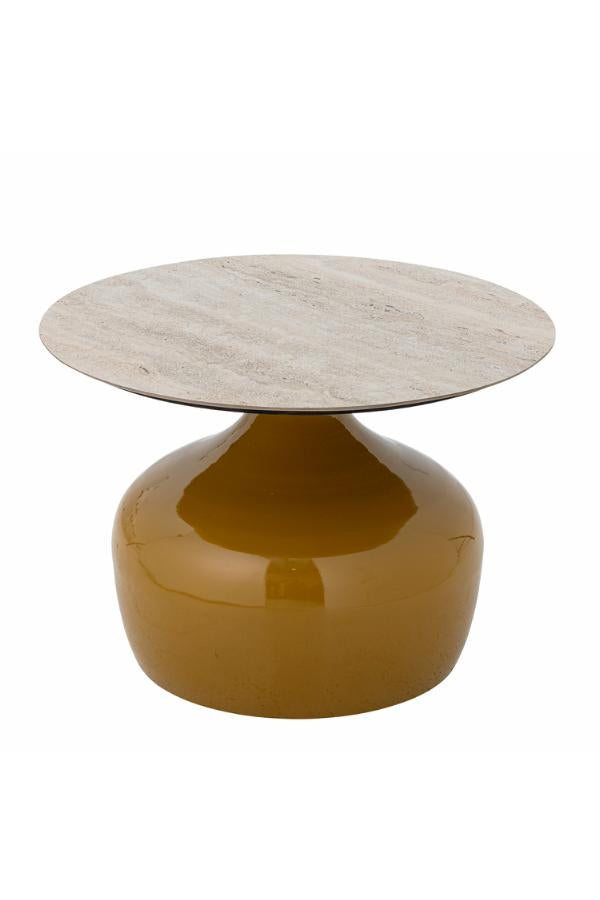 Creative Collection Lecco Coffee Table, Yellow, Metal