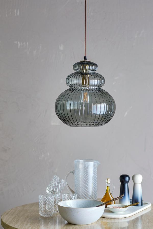 Bloomingville Sybia Pendant Lamp, Grey, Glass