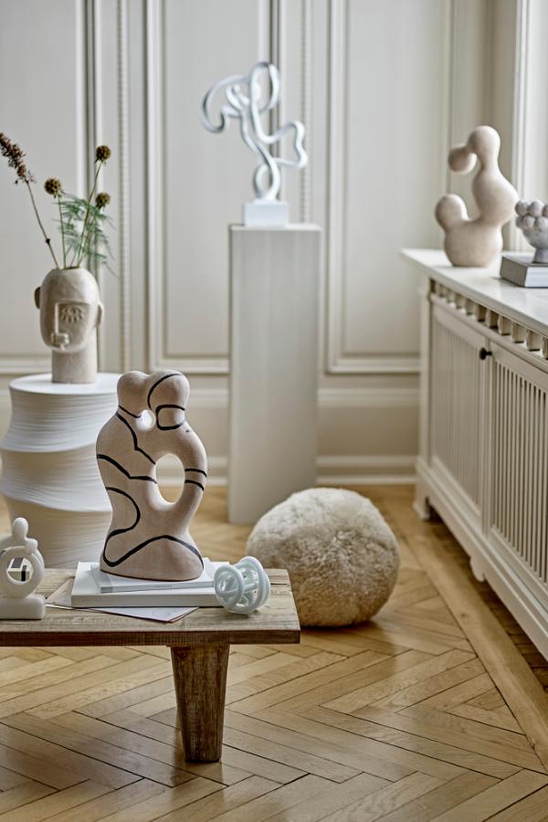 Bloomingville Volise Side Table, White, Stoneware