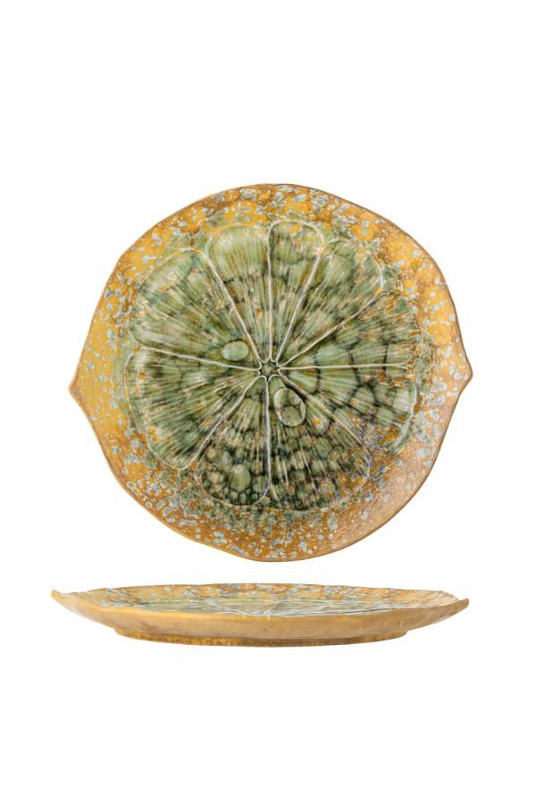 Bloomingville Milani Serving Plate, Green, Stoneware