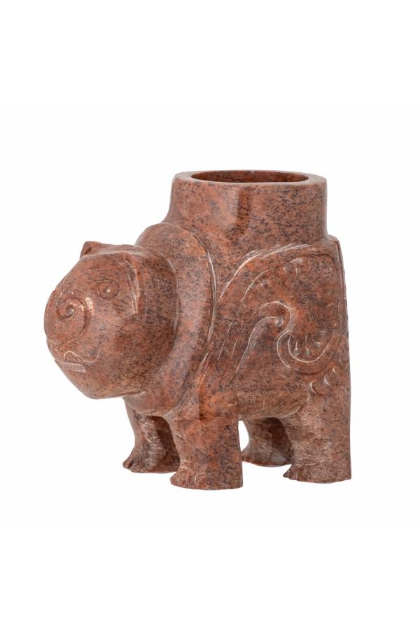 Bloomingville Novia Votive, Brown, Soapstone