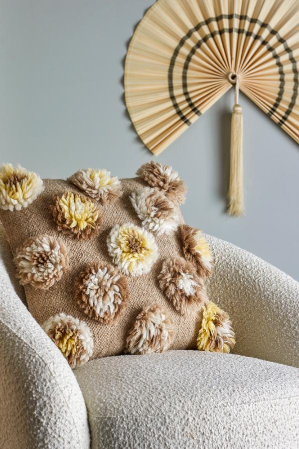 Bloomingville Somma Cushion, Nature, Wool