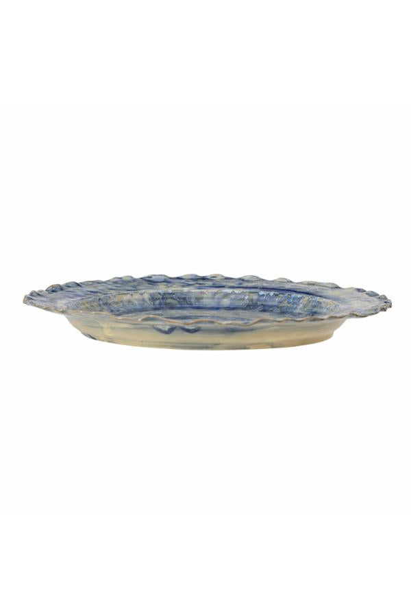 Creative Collection Rowan Serving Plate, Blue, Stoneware