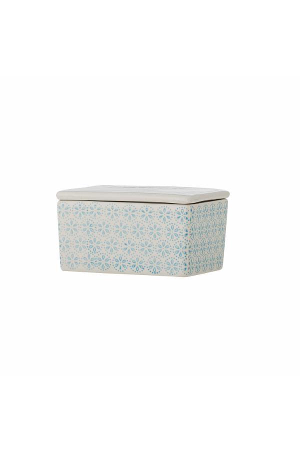 Bloomingville Patrizia Butter Box, Blue, Stoneware