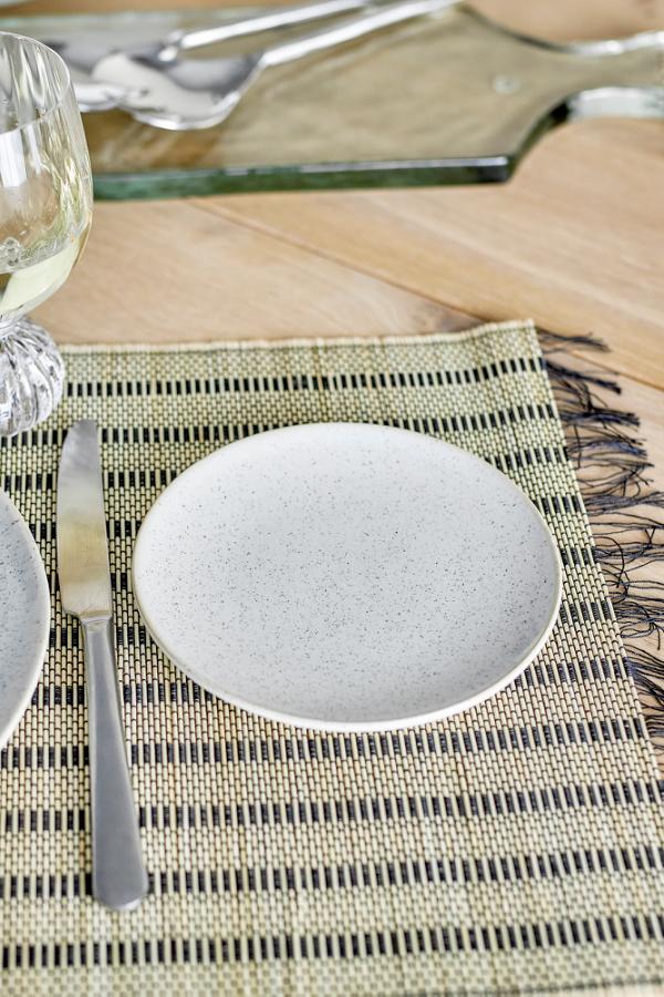 Bloomingville Addison Plate, White, Stoneware