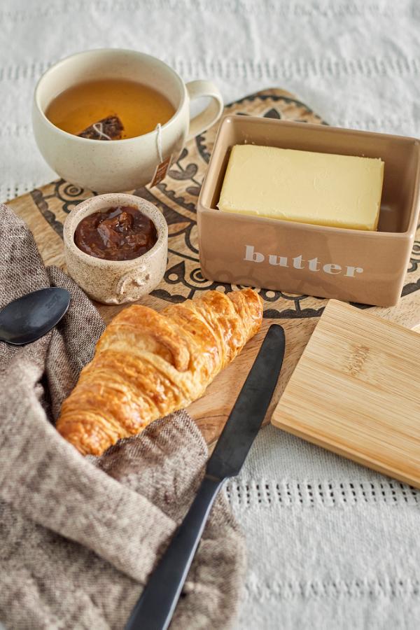 Bloomingville Hanyu Butter Box, Brown, Stoneware