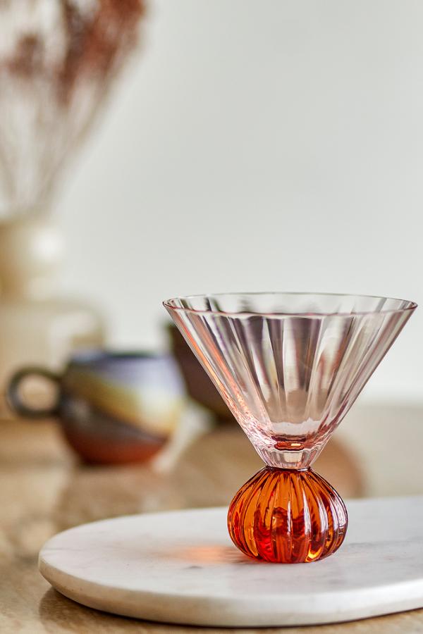 Bloomingville Taurin Cocktail Glass, Rose, Glass
