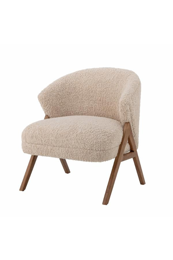 Bloomingville Camino Lounge Chair, Nature, FSC®100%, Rubberwood