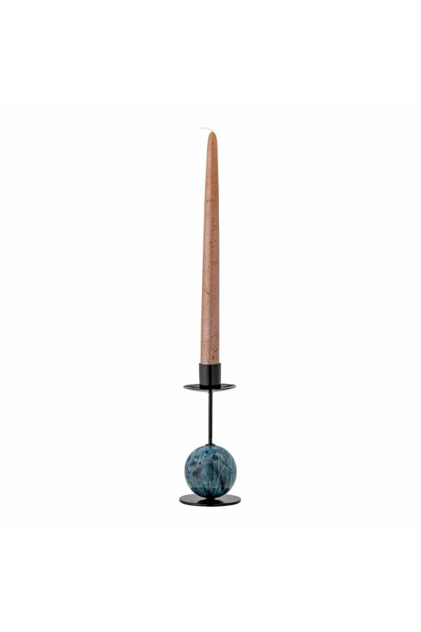 Bloomingville Jayda Candle Holder, Blue, Iron