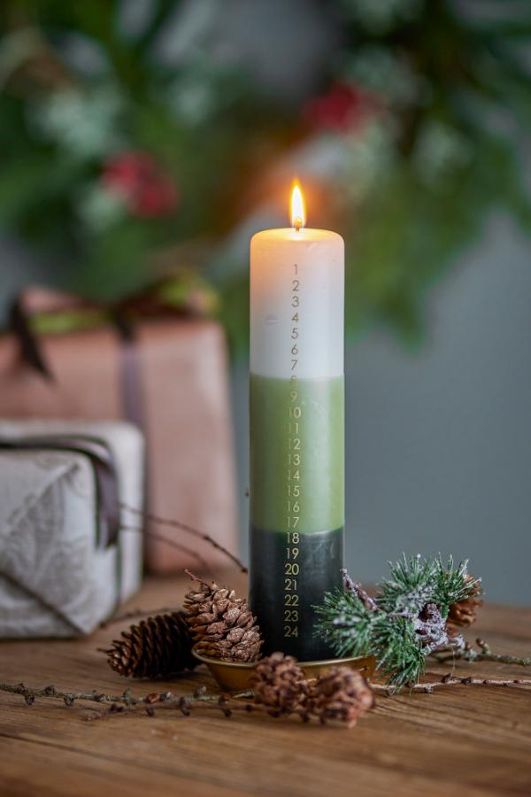 Bloomingville Dip Dye Candle, Green, Paraffin