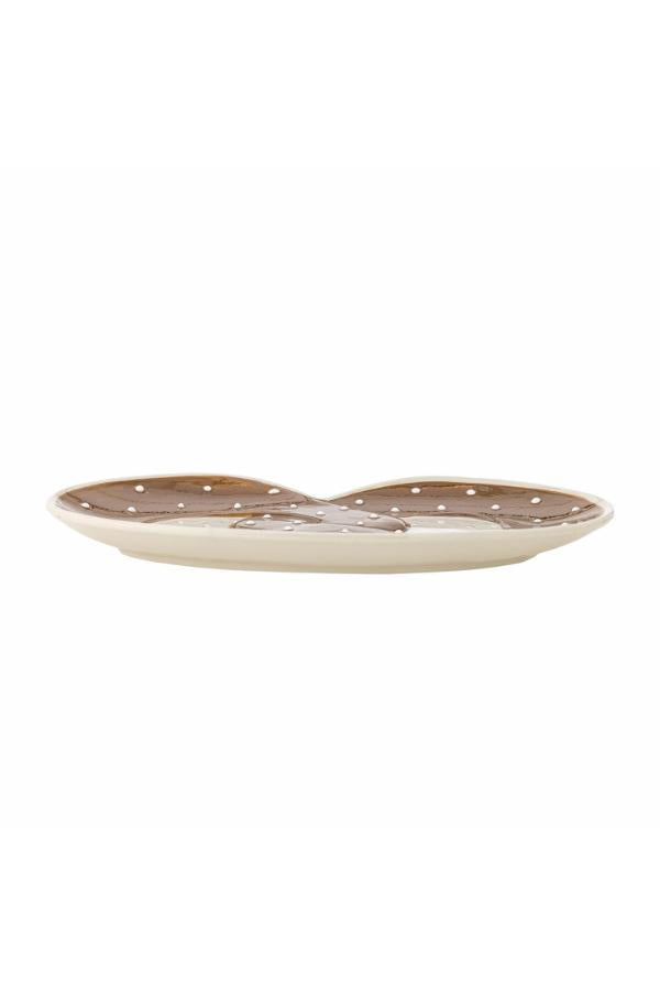 Bloomingville Treats Serving Plate, Brown, Stoneware