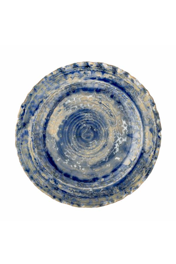 Creative Collection Rowan Serving Plate, Blue, Stoneware