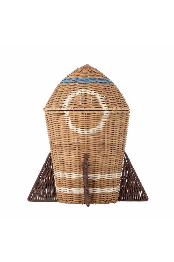 Bloomingville Mini Space Basket w/Lid, Nature, Rattan