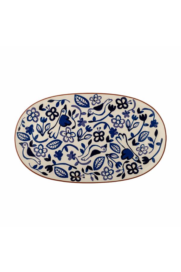 Bloomingville Figuria Serving Plate, Multi, Stoneware