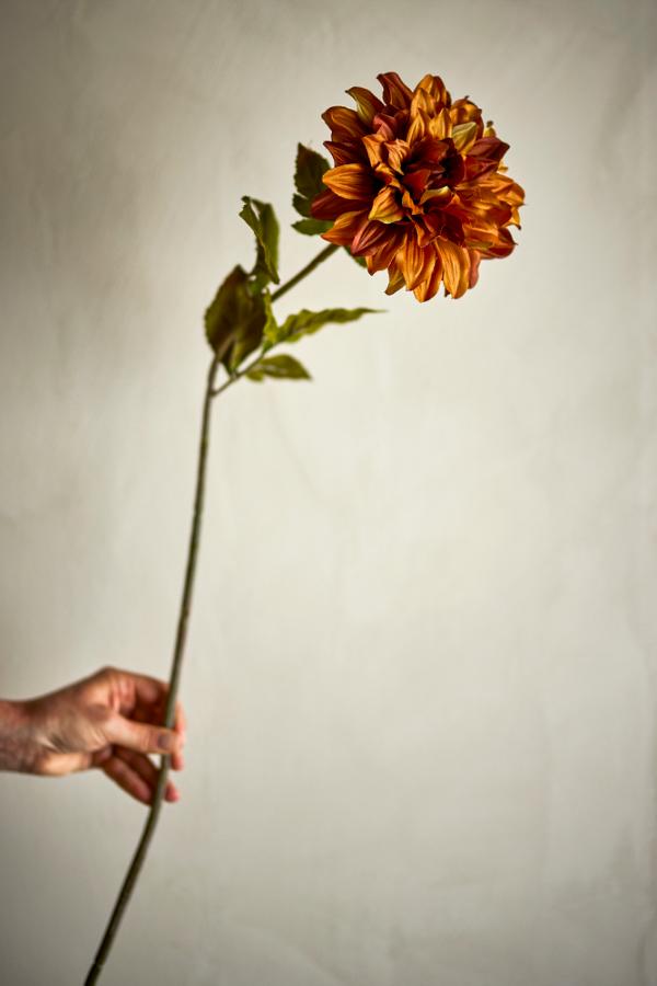 Bloomingville Chrysantemum Stem, Orange, Artificial Flowers